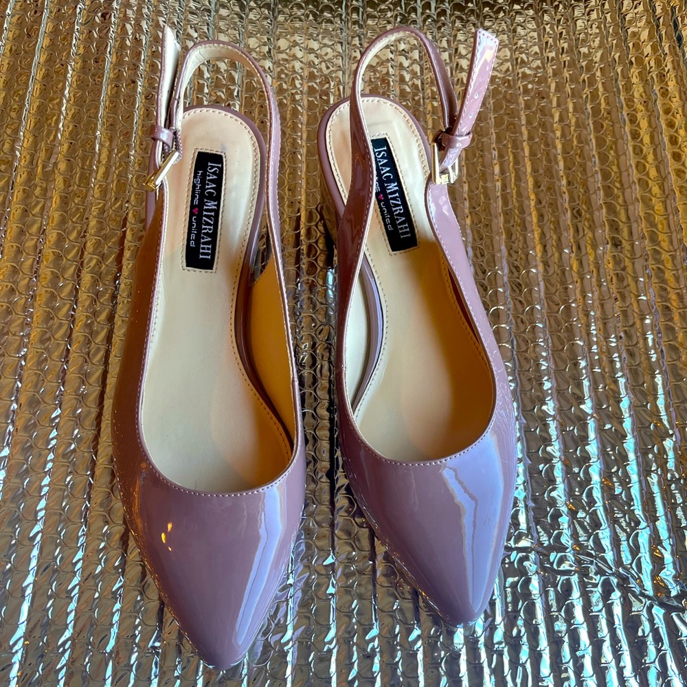 Mauve Kitten heel.